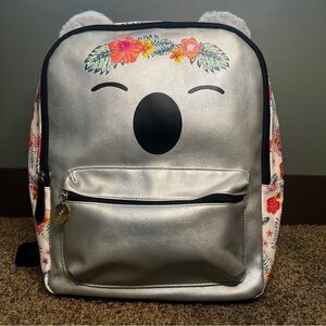 Betsey Johnson Luv Betsey Koala Floral Backpack with Fuzzy Ears